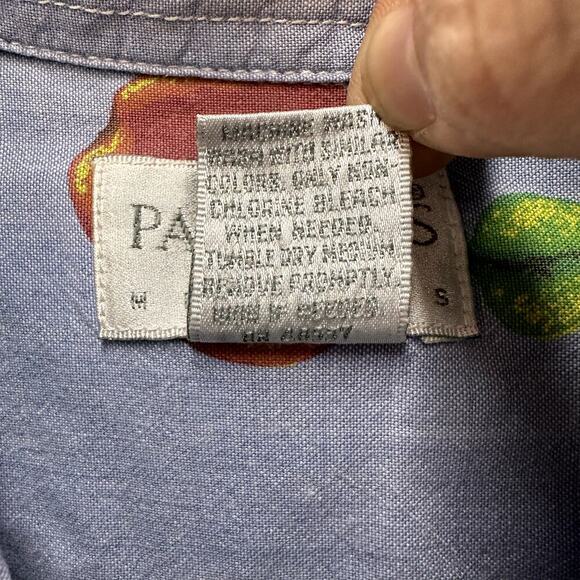 Partners Mervyns Vintage Women's Medium Short Sleeve Button Up Shirt Fruit - Picture 6 of 9